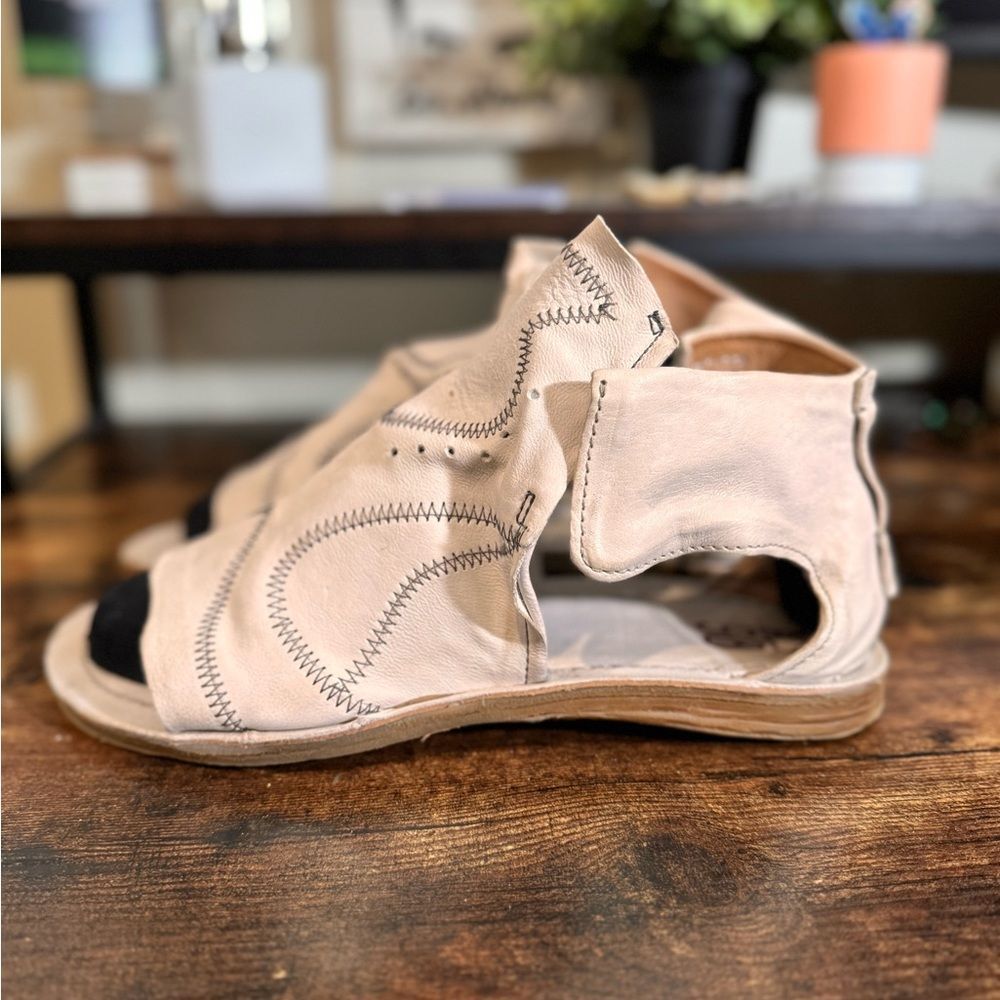 A.S. 98 Taupe/bone leather gladiator sandals size 10.5 US) 42eu - Picture 8 of 9